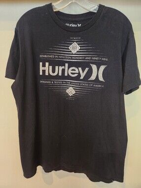 Hurley Black Short-Sleeve Logo Tee